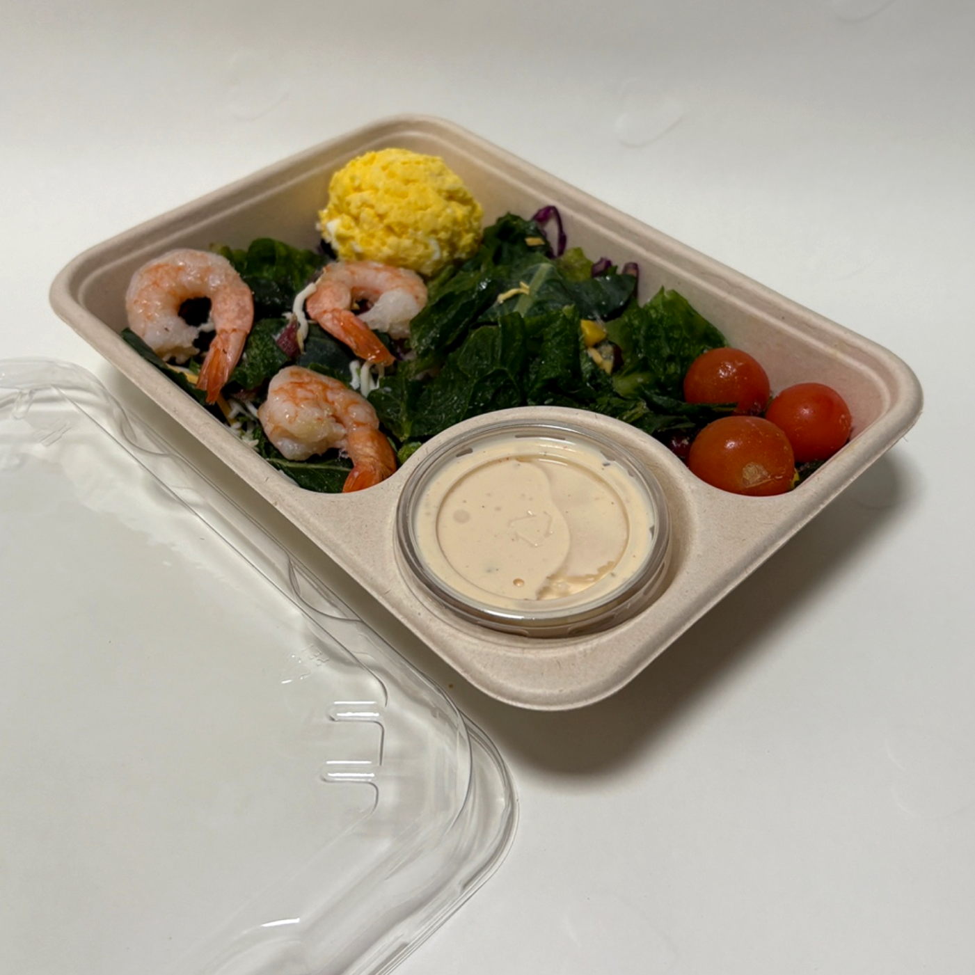 더착한팩 펄프용기 2칸 샐러드도시락(소스컵별도) 9,900원