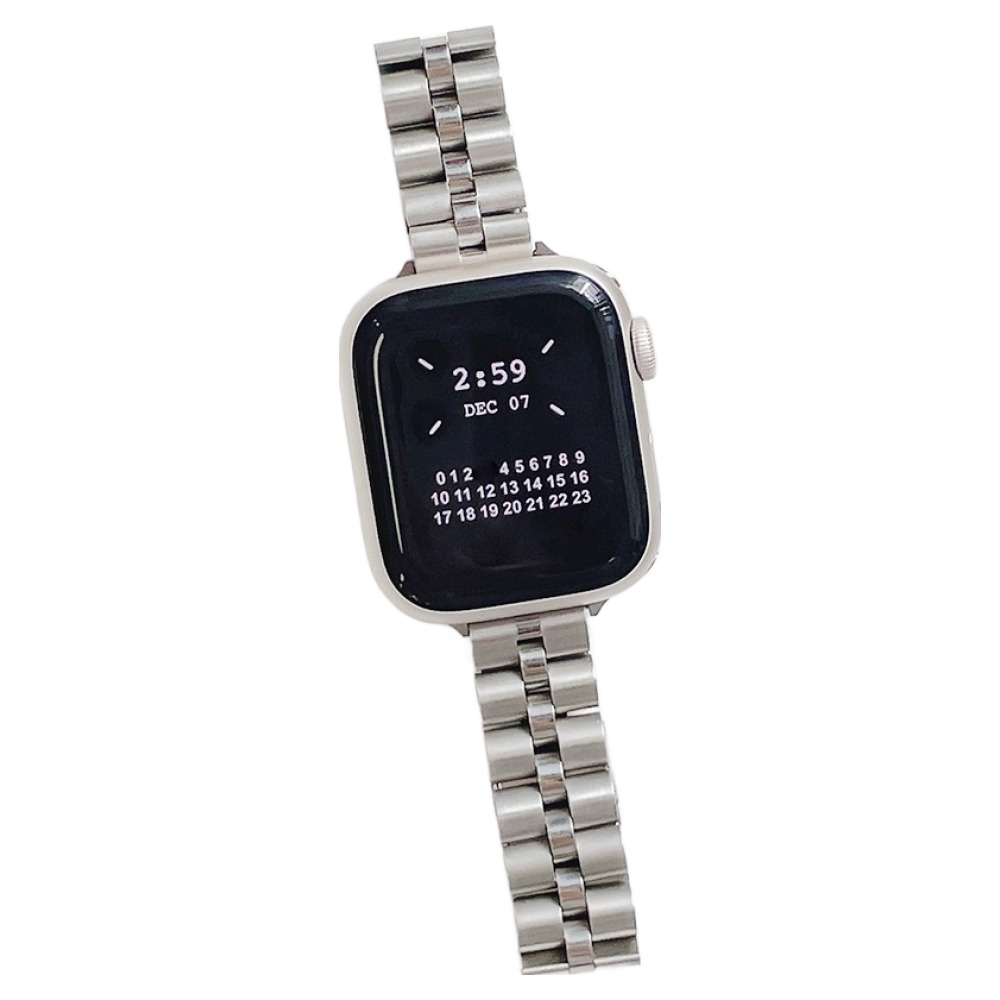 우먼스9999 슬림 라인 메탈 스트랩, 실버, 1개 19,900원