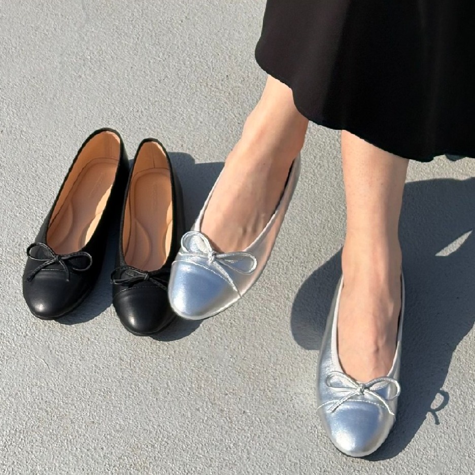 나린 발레리나 리본 플랫슈즈 하객룩, 총회룩, 데이트룩 고급스러운 투톤플랫(1cm) (한사이즈업추천) 33,500원