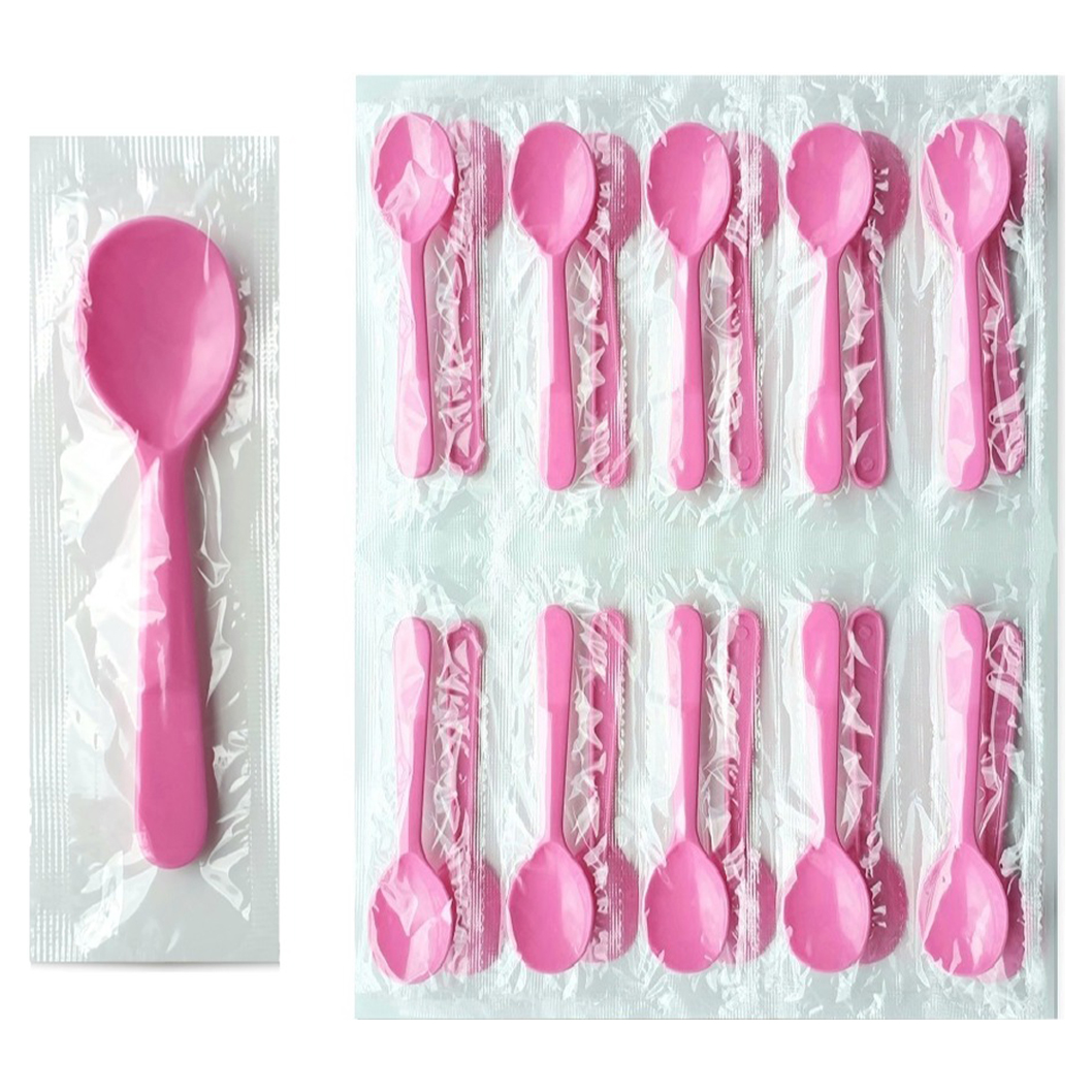 생활을그리다 디저트 아이스크림 스푼 러블리 핑크 소 9cm, 1세트, 100개입 4,450원