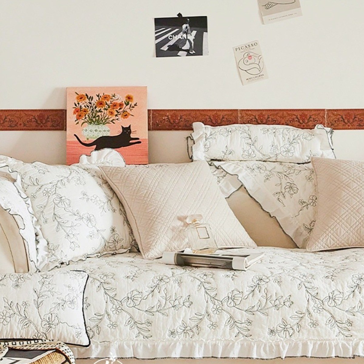 이즈리엘 순면 소파 패드 커버 논슬립  프로방스  사계절 19,980원