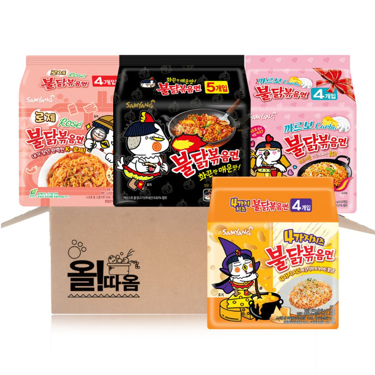 삼양 멀티라면 불닭멀티 4종 기획세트 1호 (불닭+까르보+로제+4가지치즈) 각 멀티 1봉씩 26,950원