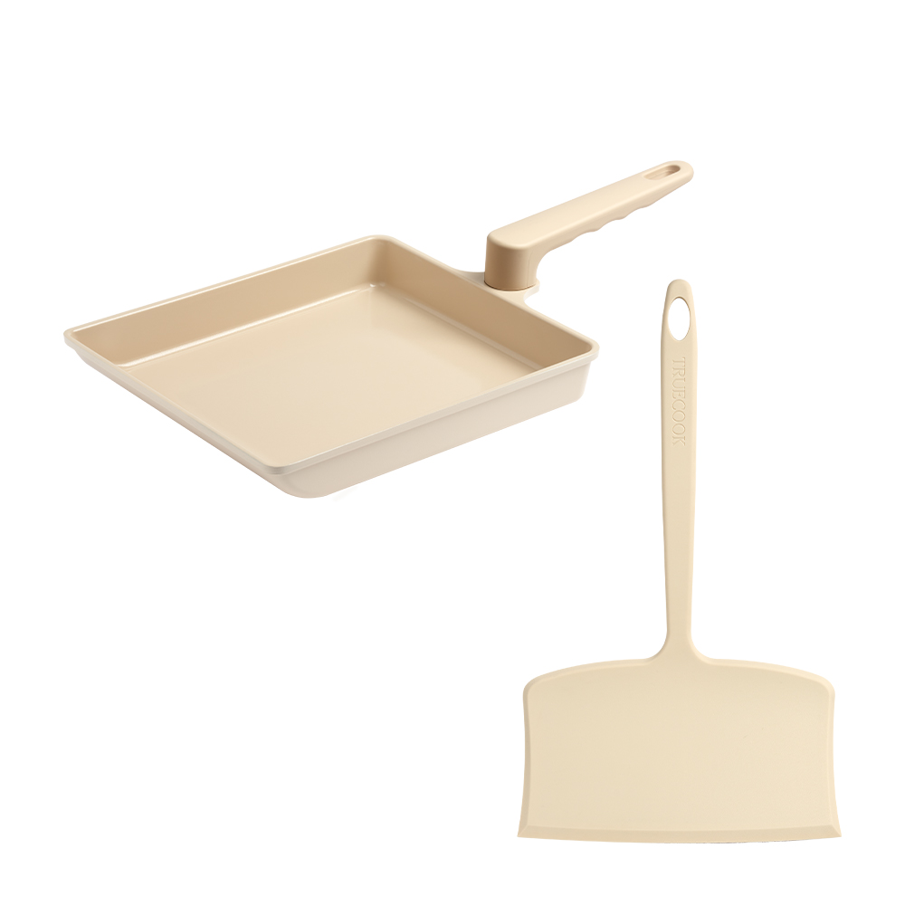 트루쿡 IH 세라믹 대형 계란말이팬 실리콘 자이언트 뒤집개 세트, 베이지, 1개, 23cm 48,080원