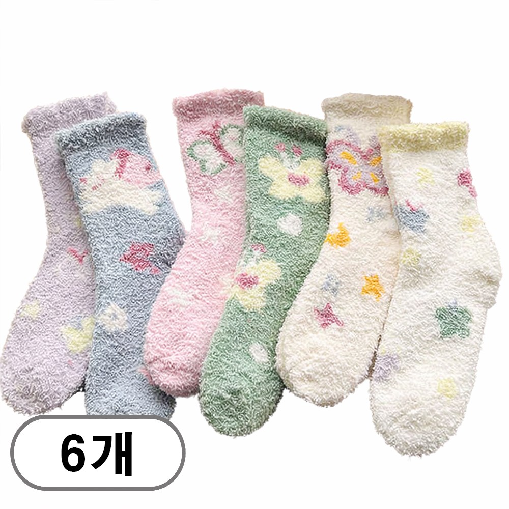 차쿠 여성 수면양말 6종세트 보온 수면양말 두꺼운 방한 양말 임산부 수면양말 11,800원