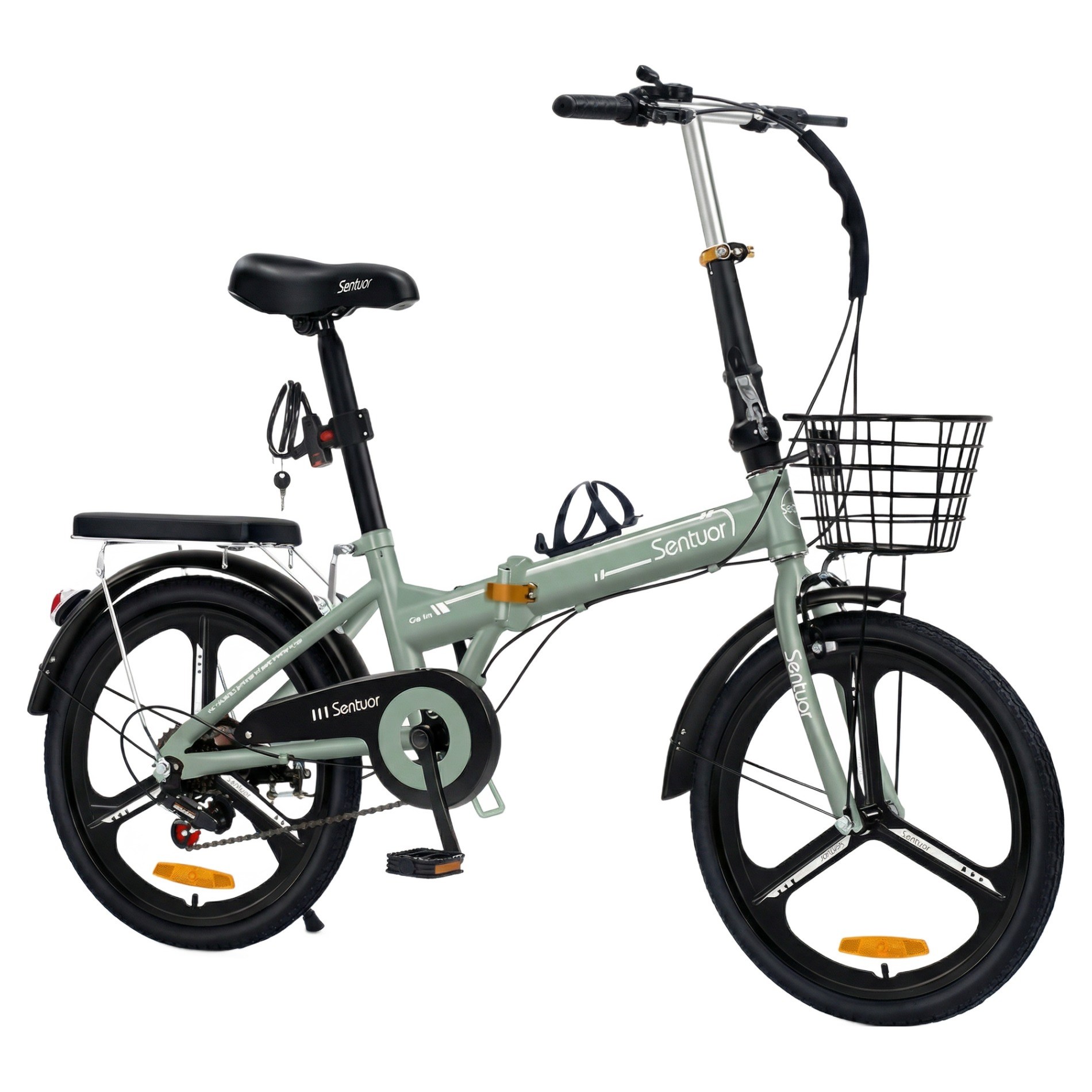 에어로더 접이식 미니벨로 자전거 휴대용 출퇴근 폴딩 초경량 20인치, 1세트, 145cm, 그린 7단기어 3발휠 174,900원