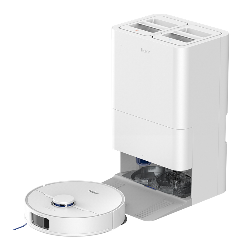 하이얼 로봇청소기 V30 8000Pa 흡입+걸레 LDS 네비게이션 자동먼지비움 55도 열풍건조 스마트 앱 제어, 화이트, V30 690,000원