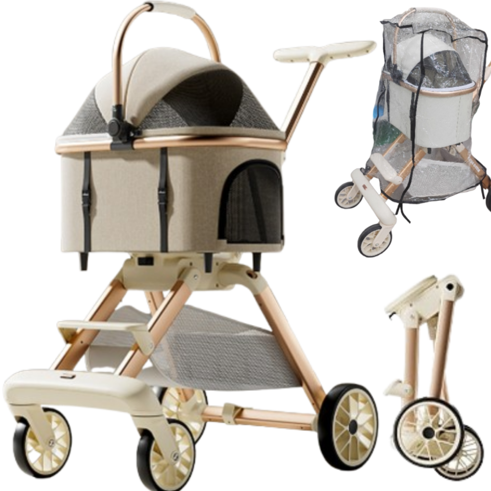 프라홈 개모차 원터치 접이식 폴딩 우비 커버 강아지 유모차 132,900원