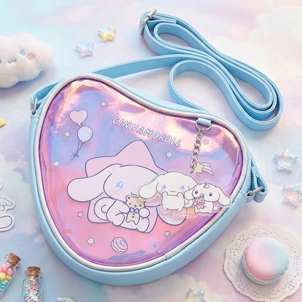 시나모롤 캐릭터 하트이타 홀로그램 아동 초등학생 여아 선물 크로스백 19,900원