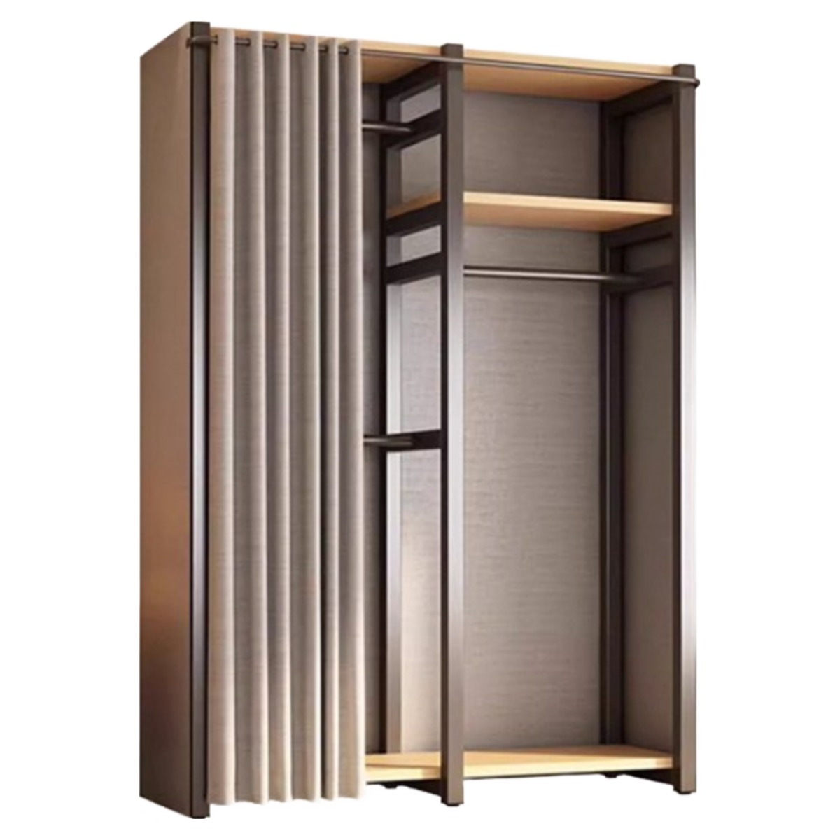 1. 돌쇠네마트 시스템 행거 드레스룸 옷장 대용량 철제 수납장 선반, 블랙 199,900원