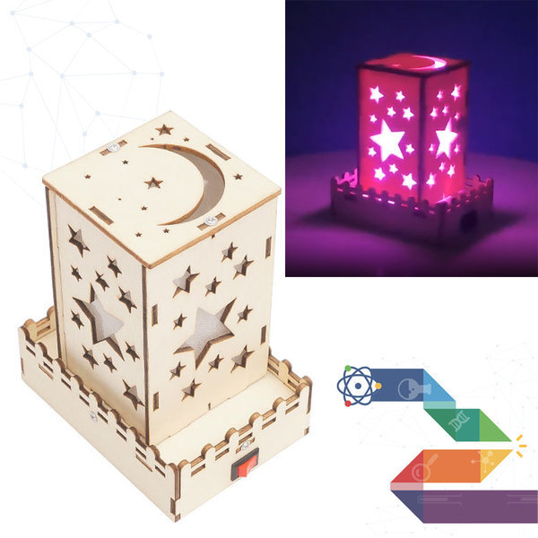 E-22A LED별빛달빛조명등 건전지포함 조립키트 취침등 과학실험 6,000원