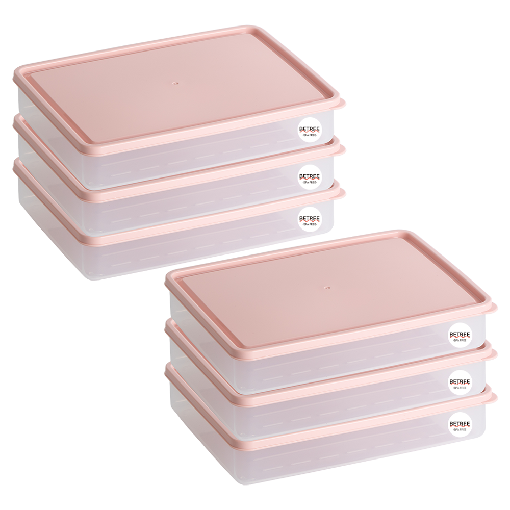 비트리 시즌2 부드럽게 휘어지는 냉동실 정리용기 1500ml 핑크, 1개입, 6개 34,800원