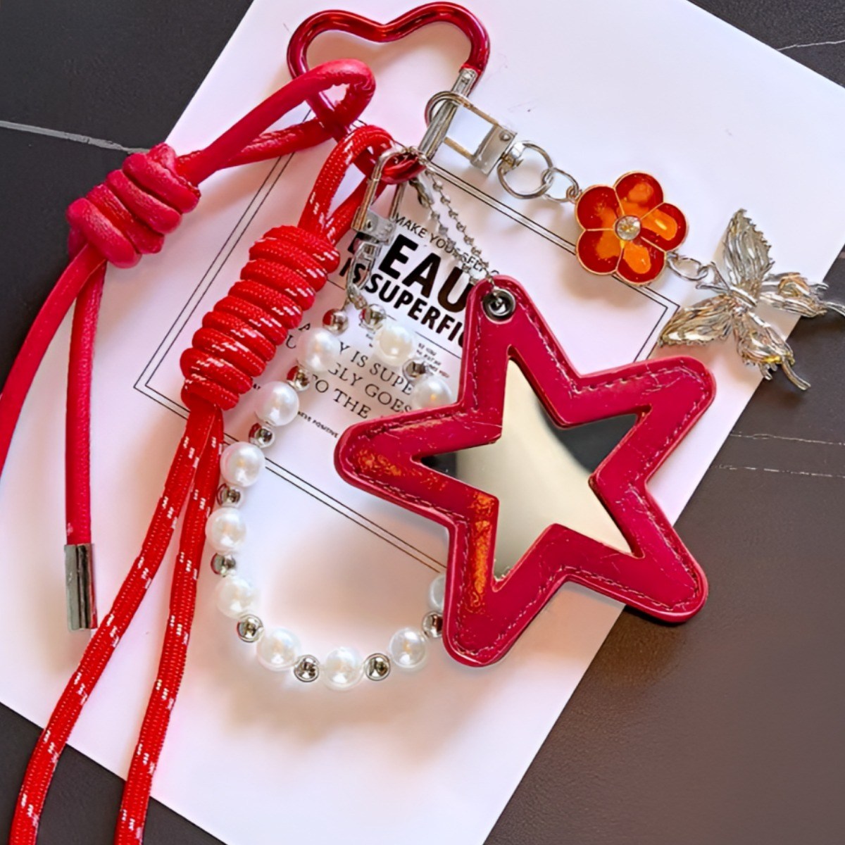 김엔강 별모양 하트고리 가방장식 키링 백꾸 감성 핸드폰 스트랩 14,900원