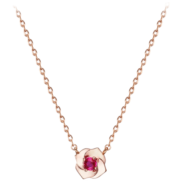 [엘르주얼리] 14K GP 루비 플라워 심플 목걸이 ELBRNN222 18,900원