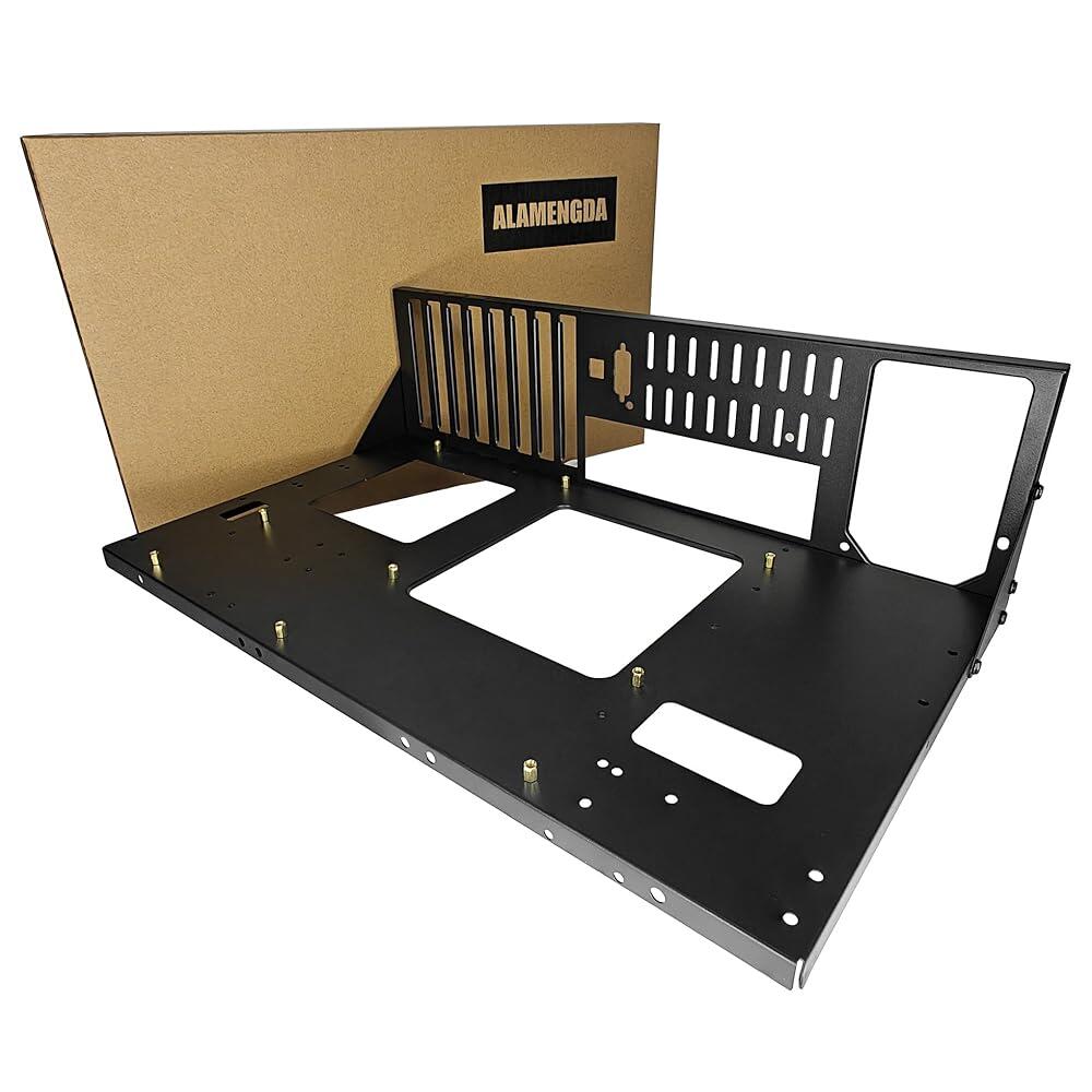 ALAMENGDA DIY Pc 테스트 벤치, ATX/M-ATX/ITX 마더보드용 오픈 섀시 케이스 랙, 넓은 바디 열 방출 디자인 에어 PC 케이스, SSD 마더보드 액세서리( 427,700원