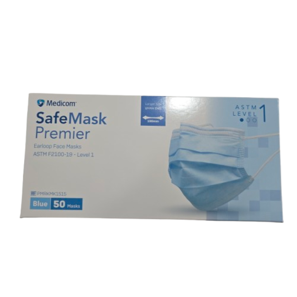 메디콤마스크 프리미엄 의약외품 덴탈마스크 편안한이어밴드 가로190, 1개, 50개입, 파랑 5,480원