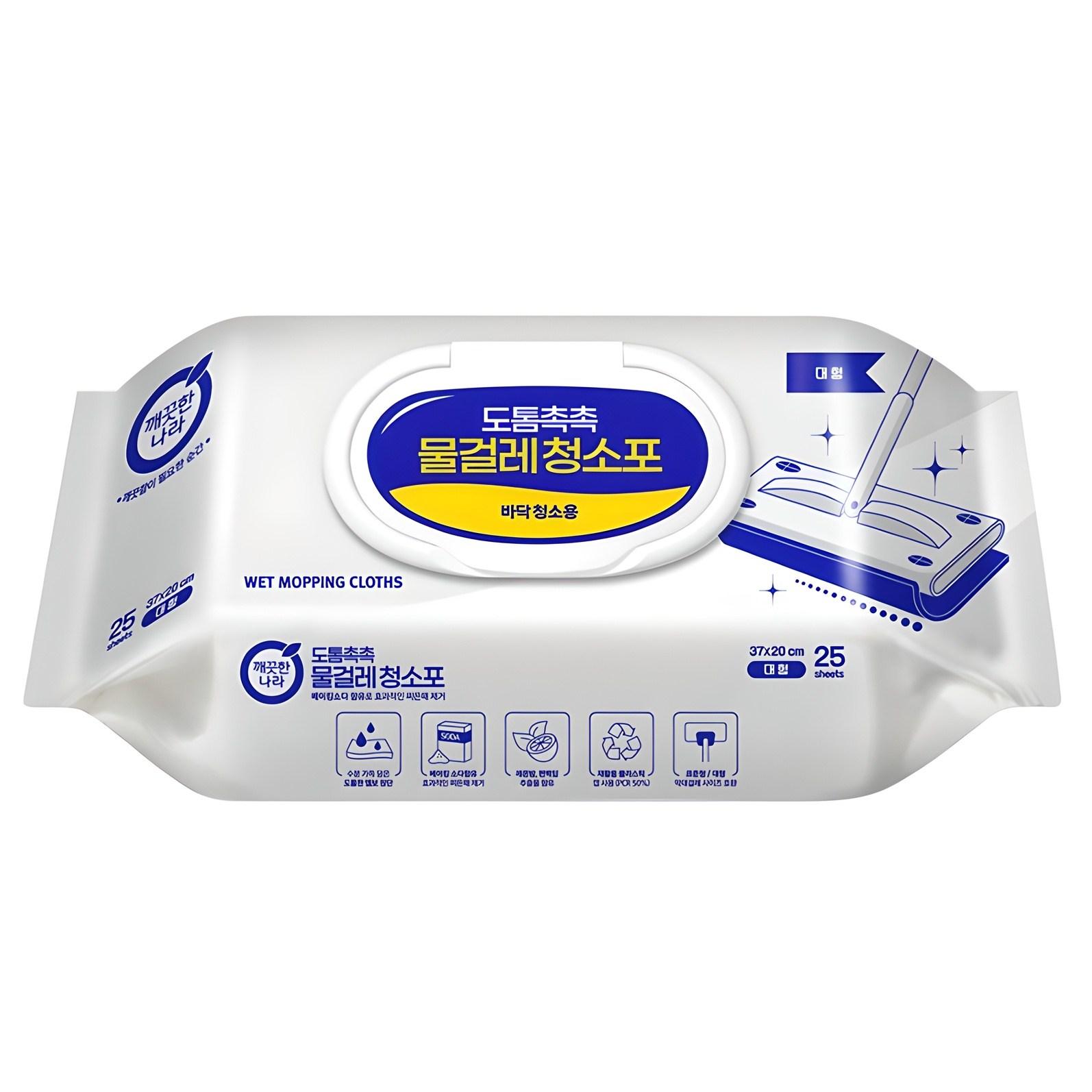 깨끗한나라 도톰촉촉 물걸레 청소포 캡 25p 2,920원