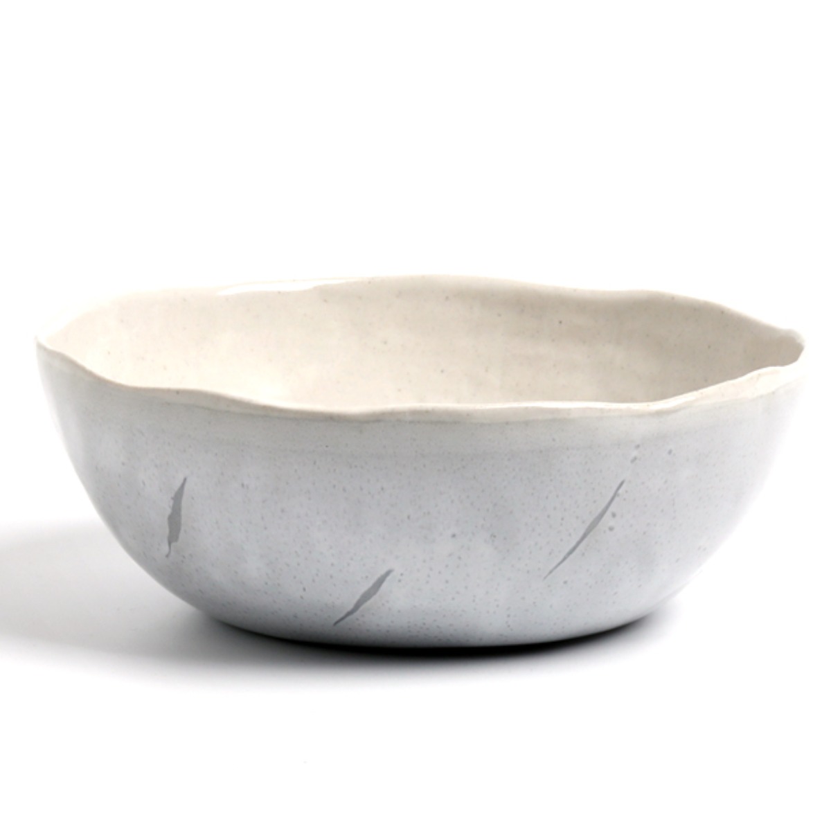 수라도자기 빗소리 핸드메이드 도자기 면기 2P 그릇 집들이 생일 선물용, 1세트, 빗소리 면기 화이트 58,000원