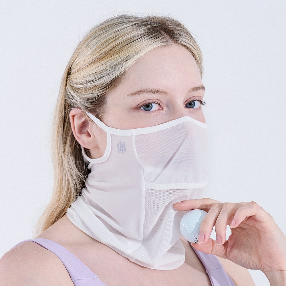 숨쉬기 편한 자외선 차단 여성 골프 마스크, 화이트, 1개 12,900원