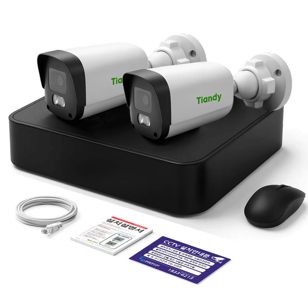 티앤디 AK 200만화소 IP CCTV 녹화기 세트 자가설치 방범용 실외용 실내용, 1개 138,900원