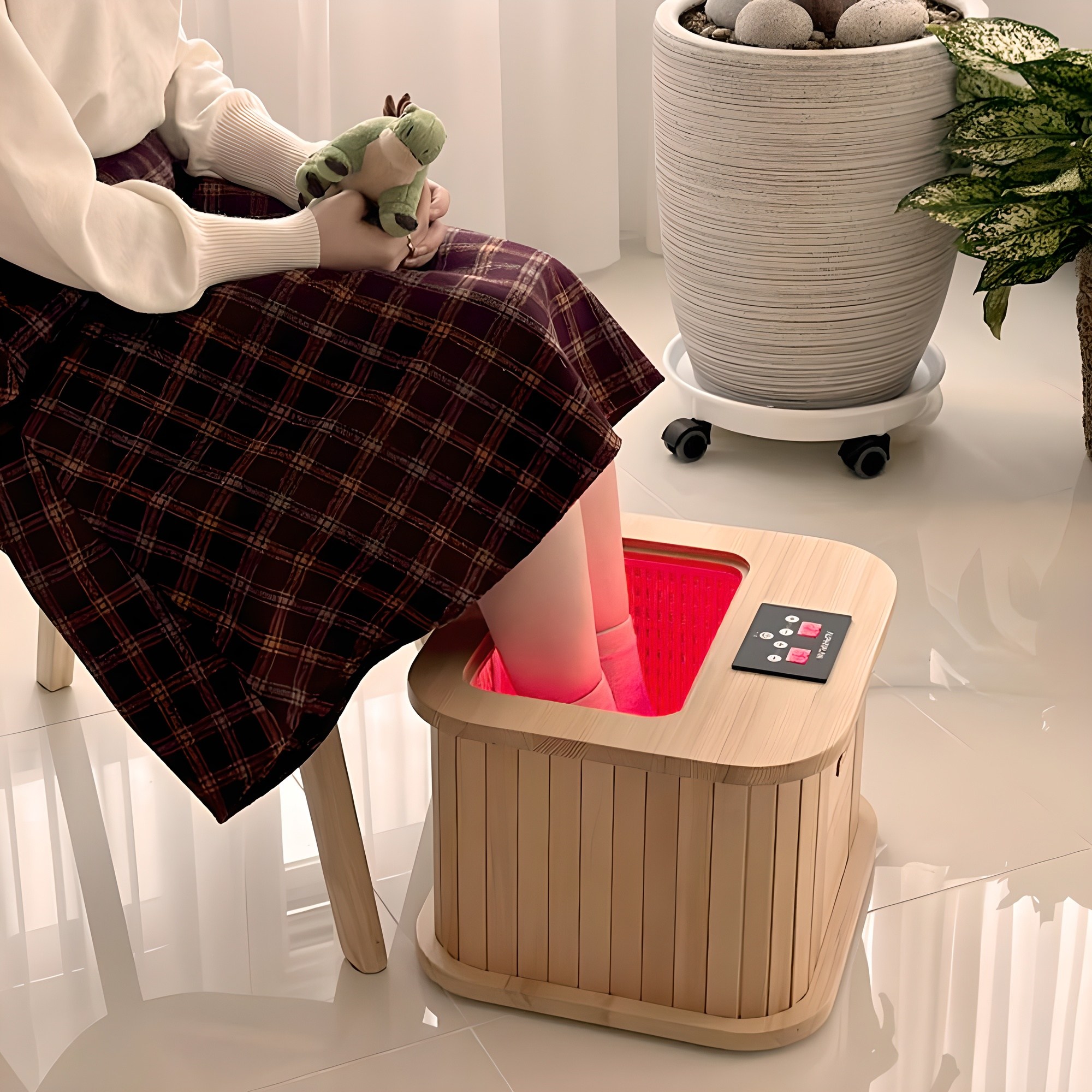 알파플랜 건식 좌훈 족욕기+ 전용 담요, FS-828, 우드 110,000원