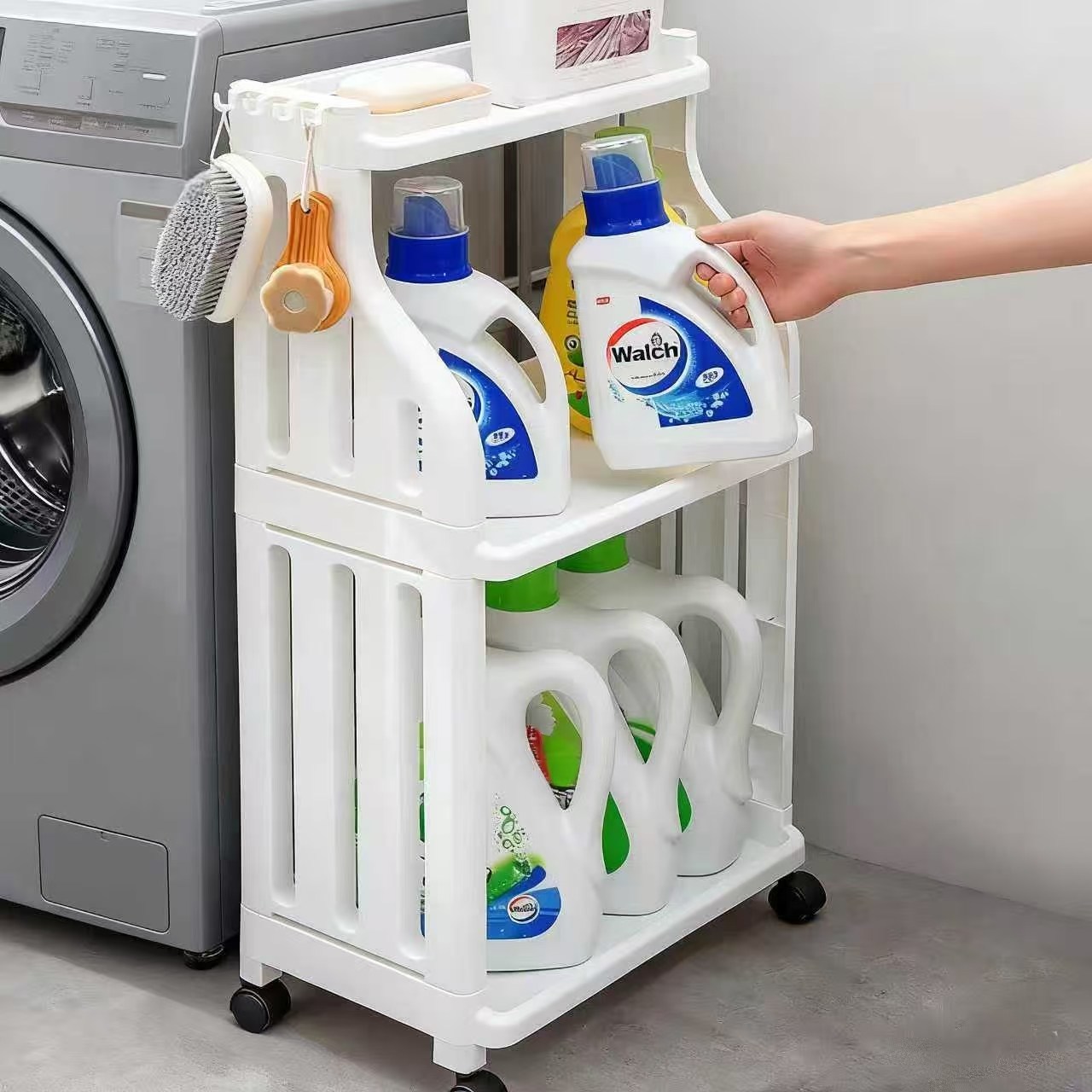 하루꿈 이동식 욕실수납장 트롤리 화장실 다용도 무빙 수납 선반 틈새선반 19,900원