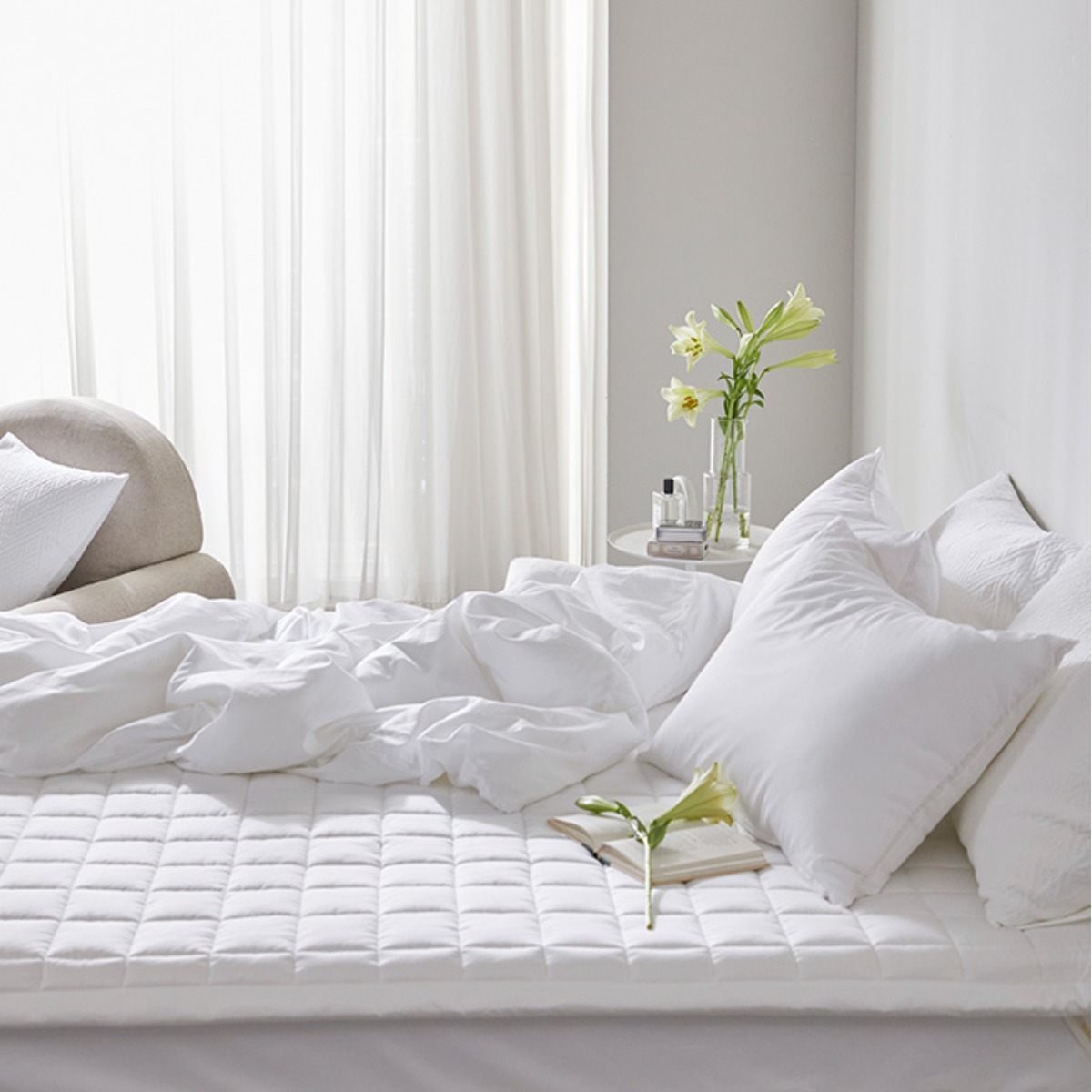 [헬렌스타인] 80수 샤인코튼 침대패드 Q 131,920원