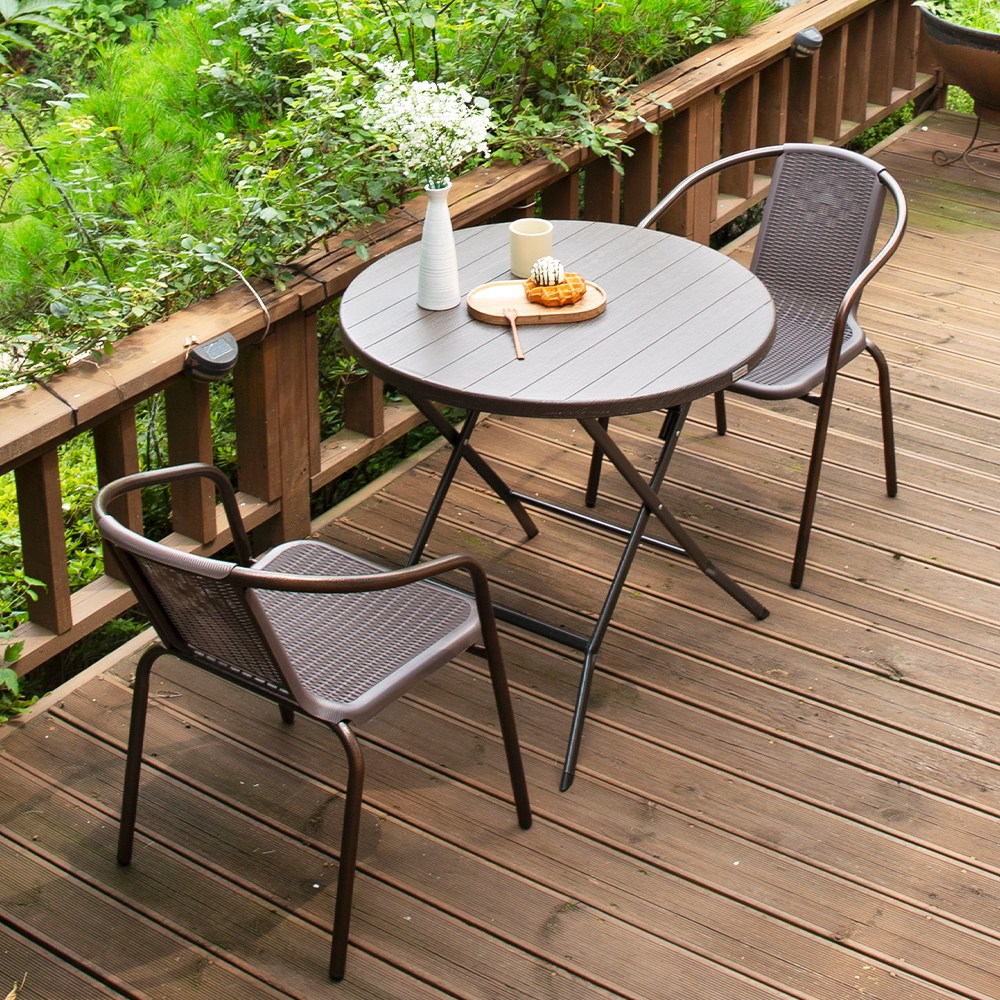 아르망 800 원형 유로49번 의자 2개 야외 테이블 세트 111,000원