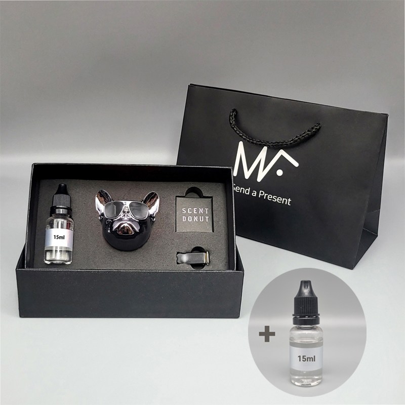 엠퓨처 불독 차량용 방향제 스페이스그레이 + 에어프릴레쉬오일 15ml 2p + 선물 쇼핑백  대표 13,900원