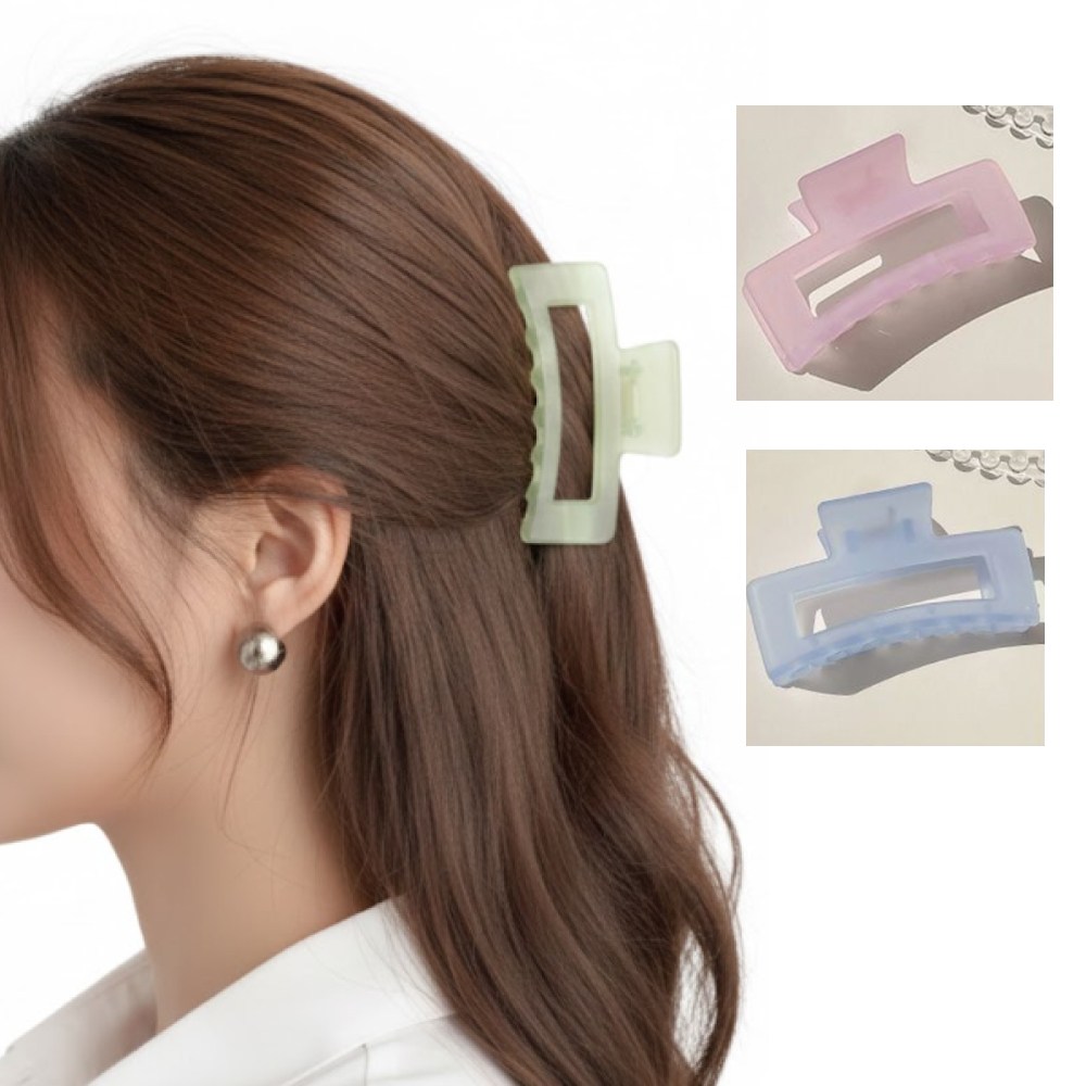 솔리마켓 무드 파스텔 반투명 헤어 집게핀 2종 세트 6,950원