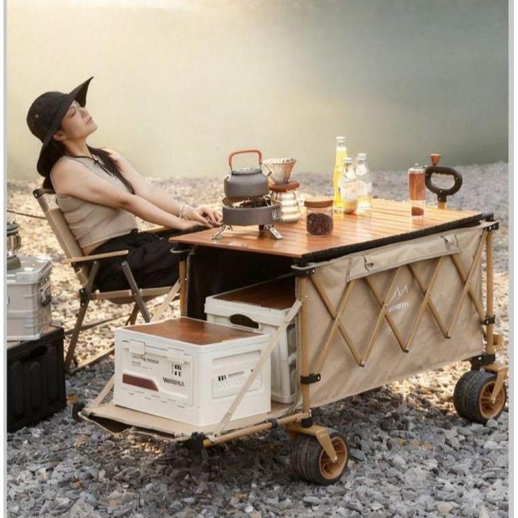 OBLY 캠핑웨건테이블 캠핑웨건 접이식핸드카트 접이식 손잡이카트 156,100원