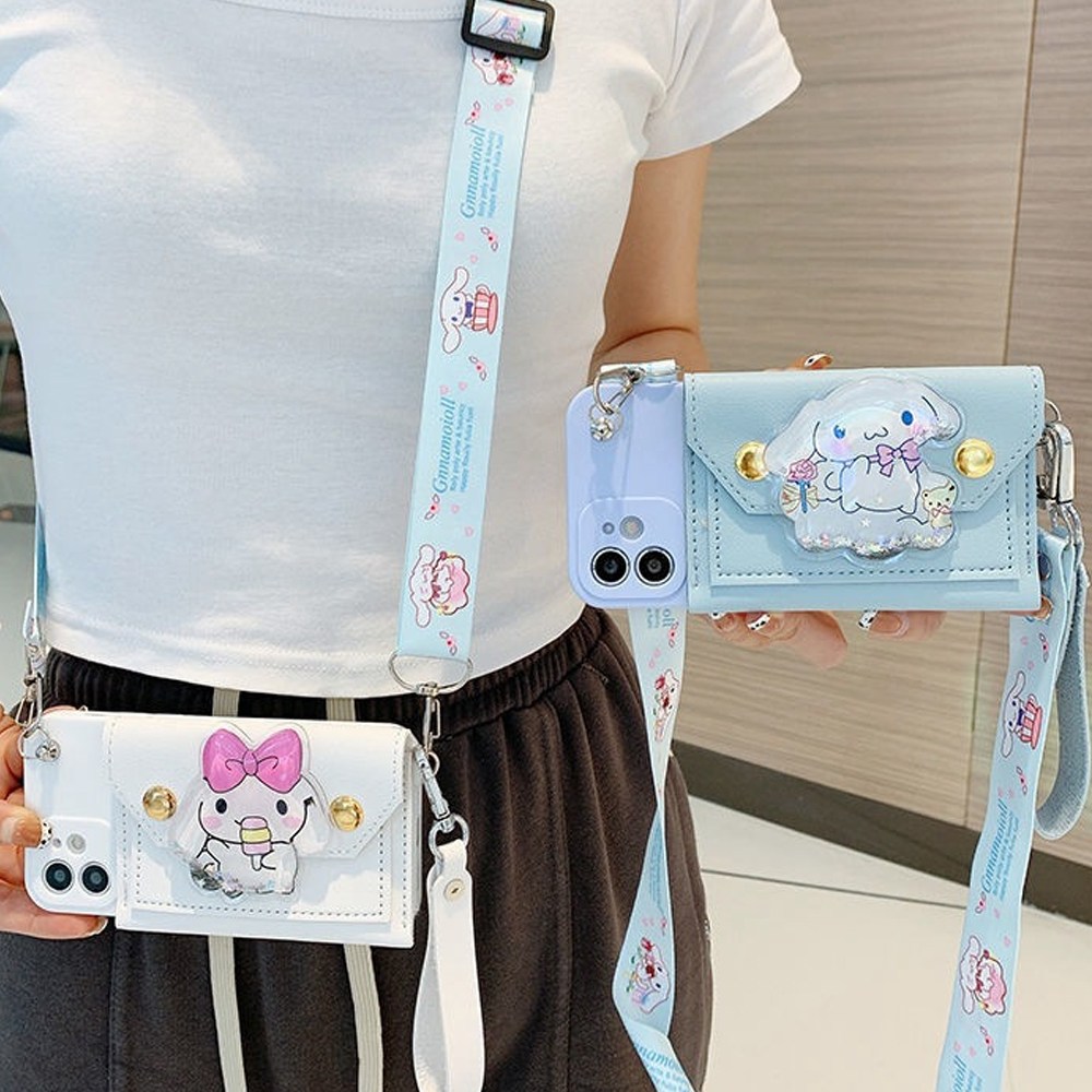귀여운 캐릭터 카드 지갑 목걸이 줄 스트랩 휴대폰 케이스 목스트랩 핸드폰줄 카드 수납/갤럭시 A17 A16 A15 A14 A13 점프3 버디4 버디3 퀀텀5 퀀텀4 폰케이스 12,800원