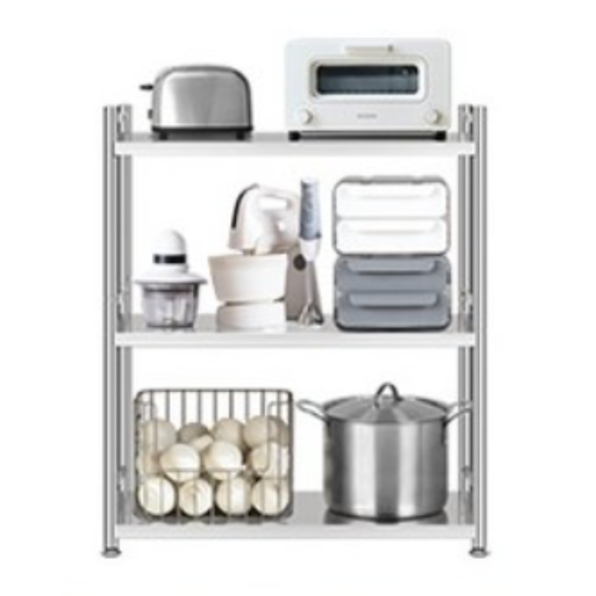 올스텐선반 750 거실수납장 베란다 다용도 오픈수납 철제 다용도실, 1개, 올스텐선반 750 3단 90,130원