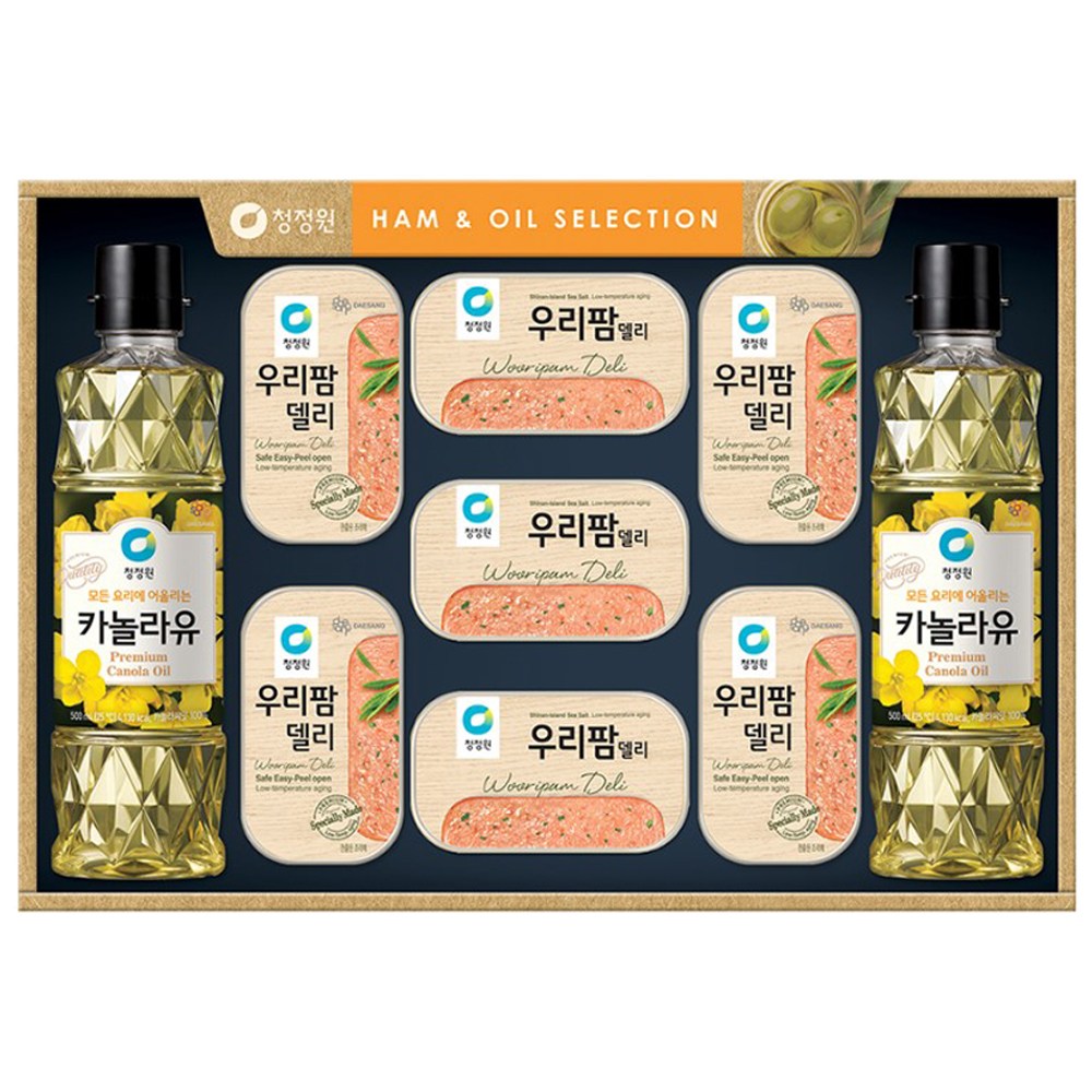 청정원 팜고급유3호 25년 추석 선물세트 4개 카놀라유 우리팜델리 햄세트 153,800원