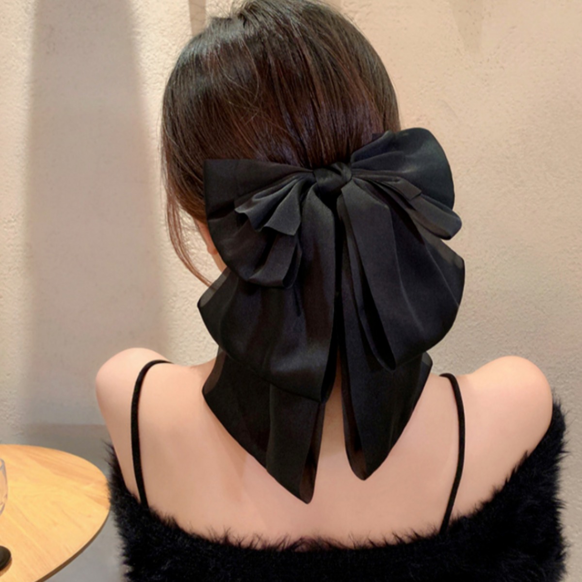 SUNSHINE 대왕 리본 반머리 헤어 집게핀 12,500원