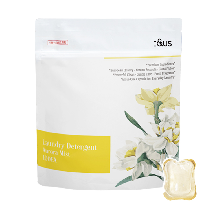 아이앤어스 100% 국내생산 프리미엄 올인원 드럼 일반 겸용 세탁 캡슐세제 싱글 오로라미스트향, 6개, 100개입 89,400원