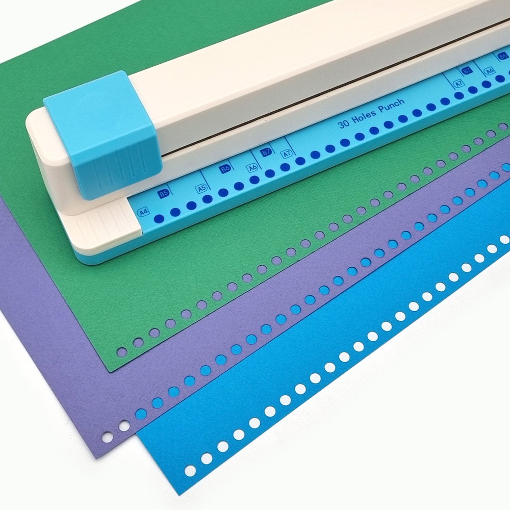 더이안 30공 타공기 슬라이딩 셀프제본 종이 다이어리 바인더 다공 구멍 펀칭기, 1개 26,000원