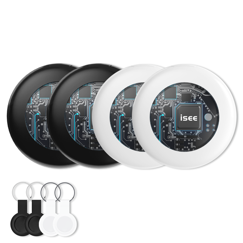 isee 아이시 애플인증 아이폰 전용 Find My 아이시태그 트래커 스마트태그 미아방지 위치추적기 나의찾기 호환, 화이트 2개+블랙2개, 4개 42,800원