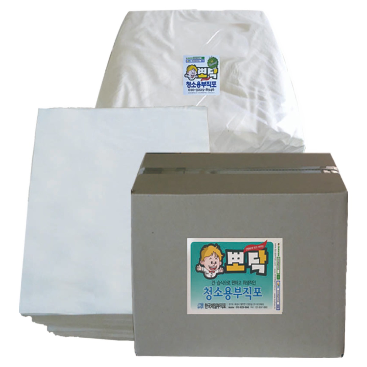 뽀닥 청소용부직포 물먹는 정전기용 물걸레 민무늬중형 400X300 1.80kg 한박스 대용량, 1개 30,000원