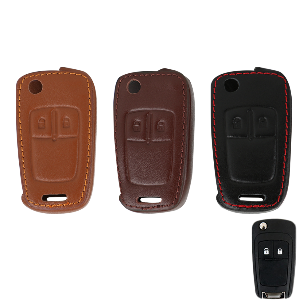 이너스 쉐보레 2버튼 올란도 아베오 크루즈5 트랙스 폴딩 키 천연 소가죽 케이스, 브라운 11,900원