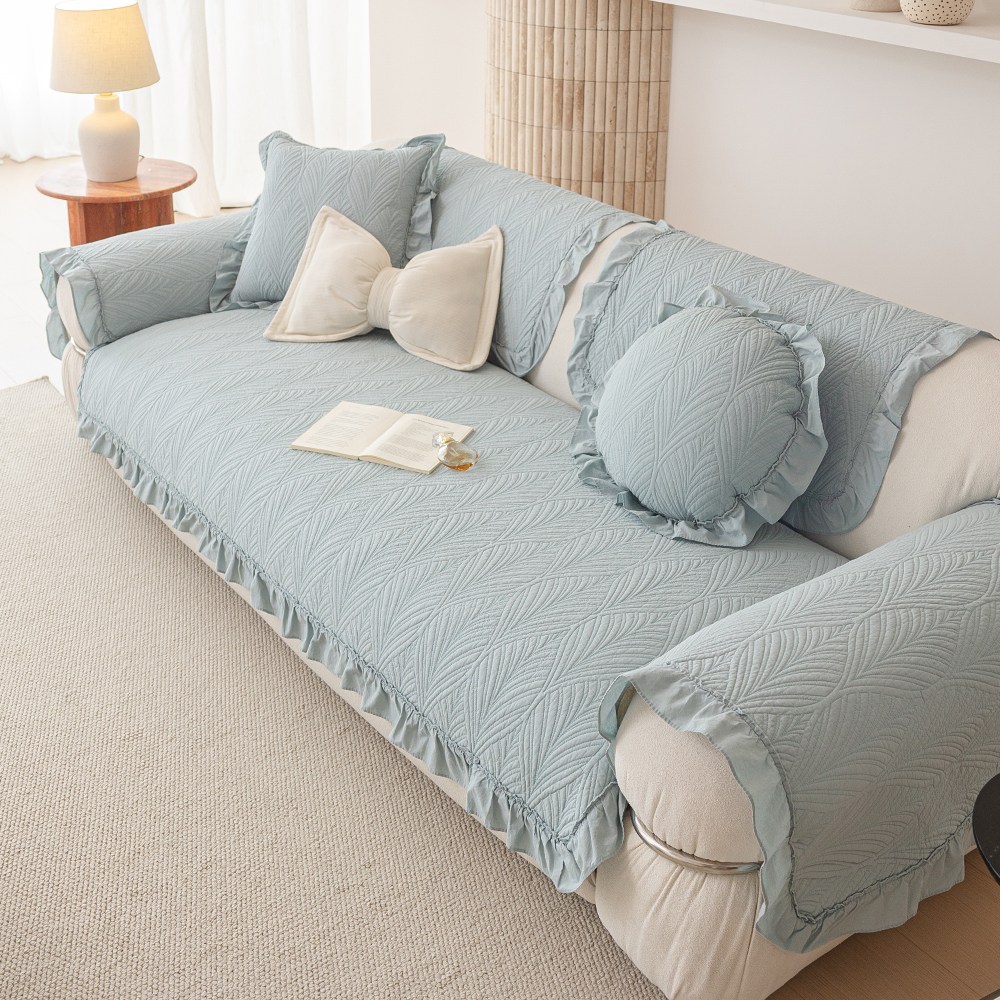 Bofung 북유럽 스타일 사계절 순면 쇼파패드 쇼파매트 2-4인용 미끄럼방지 부드 양질 프릴 러플 19,500원