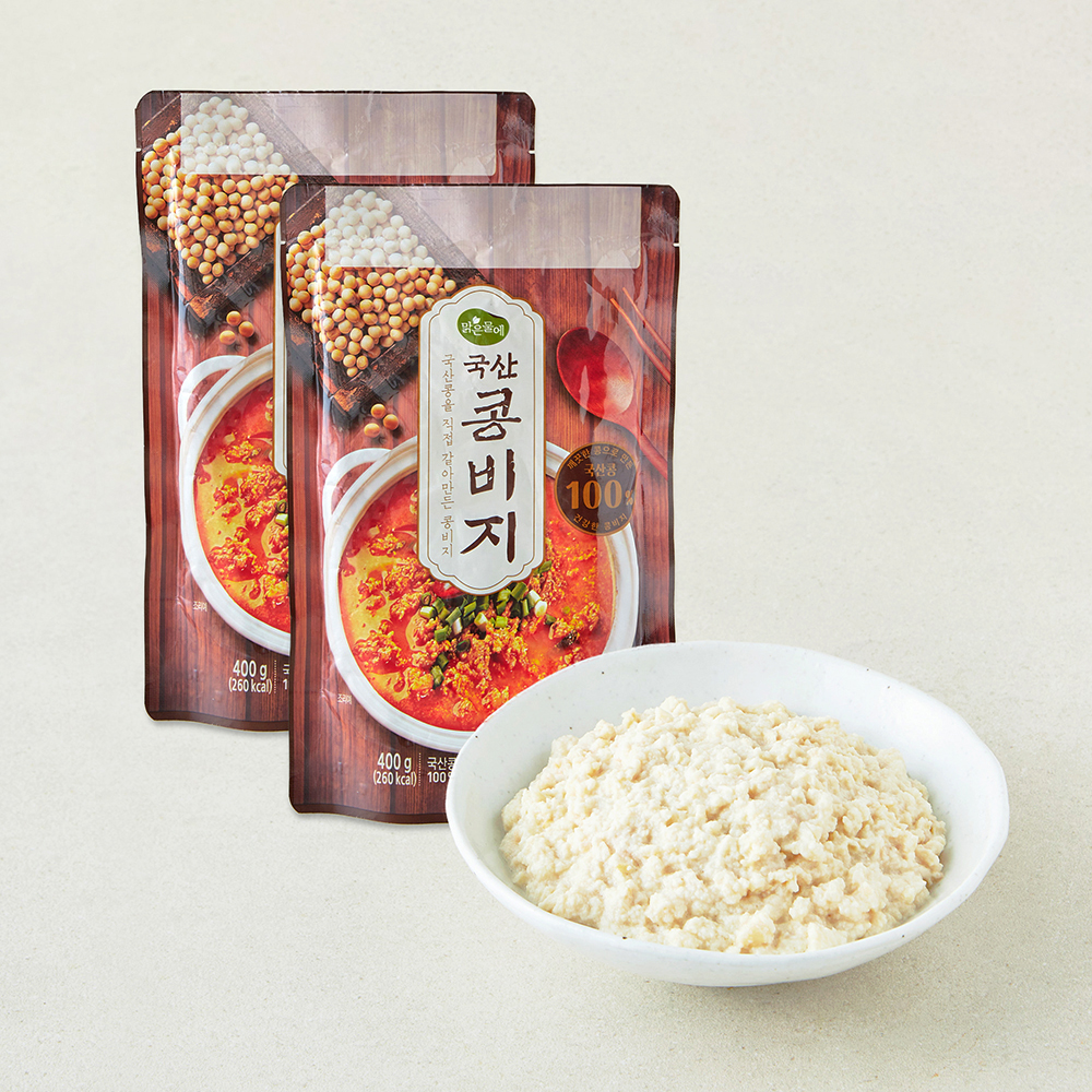맑은물에 국산 콩비지, 400g, 2개 5,680원