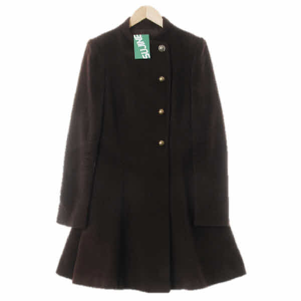 8994 온앤온 다크브라운 앙고라혼방 노카라슬림라인플레어모직코트 [1] 29,600원