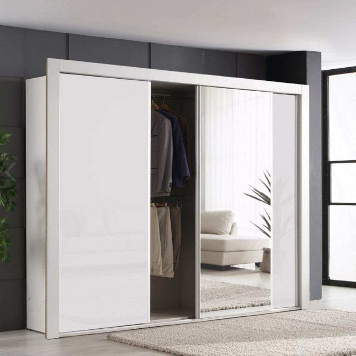 국내제작 직접배송 키높이 클래시 2430mm 슬라이딩 장롱 옷장 이불장 양복장 수납장 536,880원