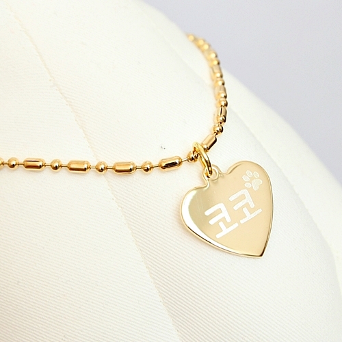 온다펫 1+1 골드하트 애견목걸이 인식표 13,900원