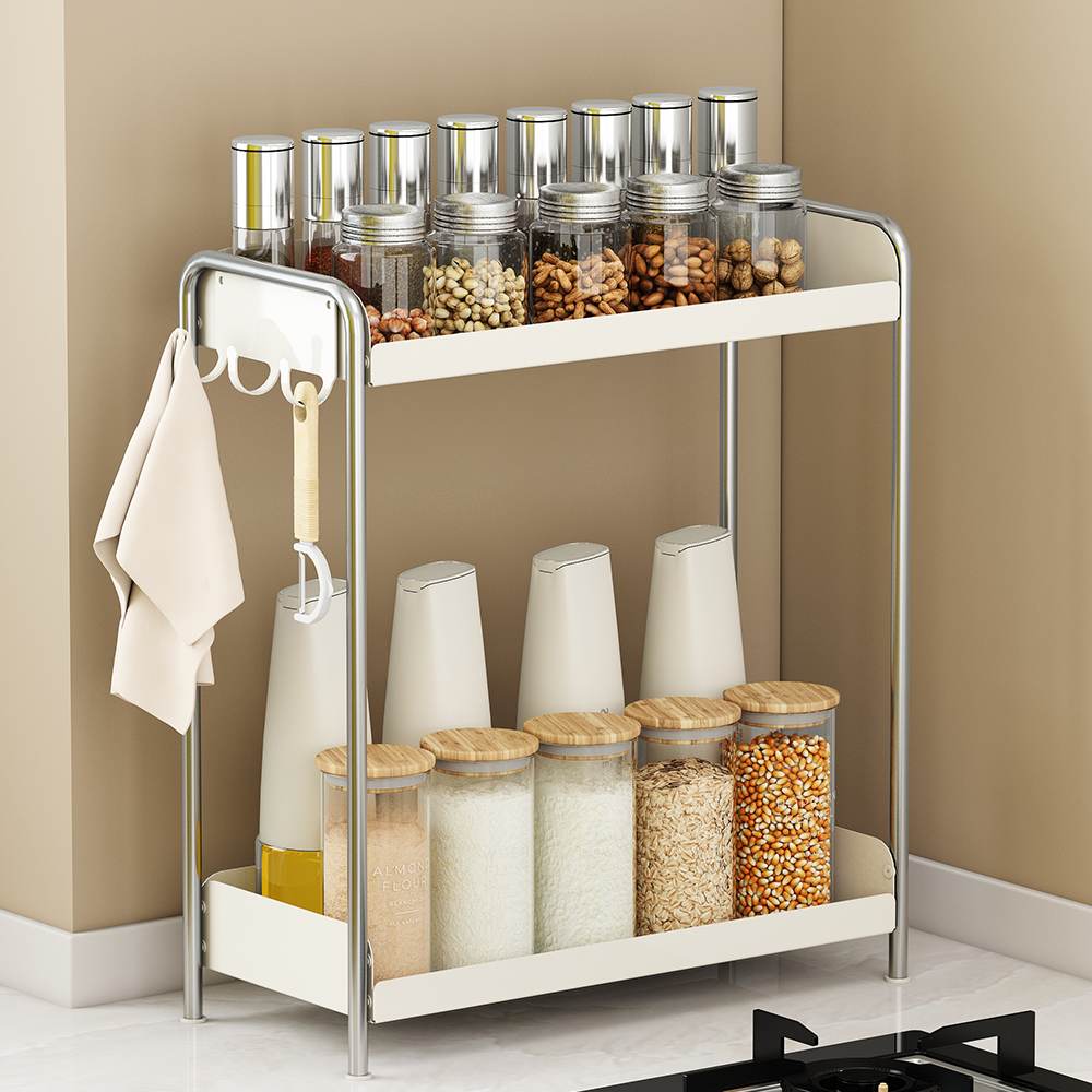 21세기트랜드 엘로 철제 2단 걸이 포함 높은 선반, 크림, 1개 19,900원