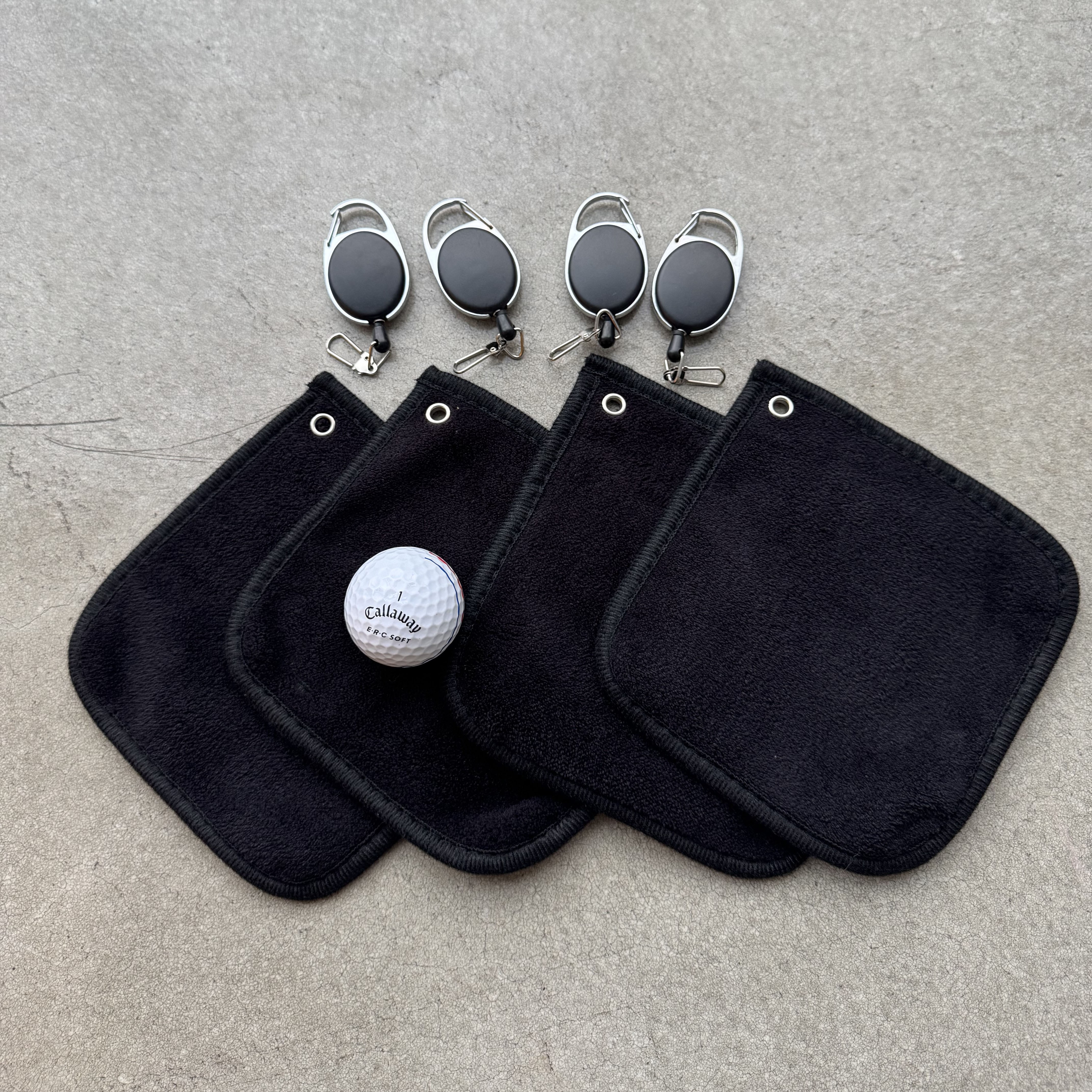 골프 볼타올 고급 블랙 양면+릴타올 세트 공 수건 셀프 라운딩 필드 공타월  캐디용품 버디나비 11,620원
