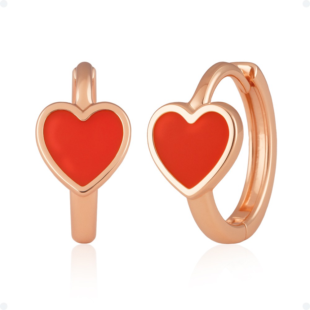 쥬넬 14KGF 설렘 에나멜 쁘띠 하트 원터치 링 귀걸이(4 color) 62,900원