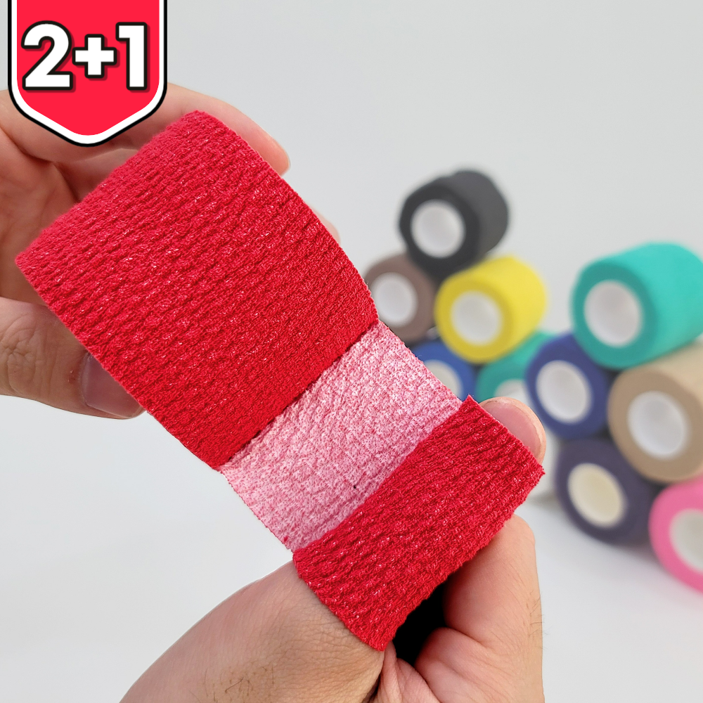 [2+1 구성] 샤카 훅그립 크로스핏 테이프 역도 테이프 5cm x 6.9M, 1개, [2+1] 피에스타 레드 / 5cmx6.9m 14,190원