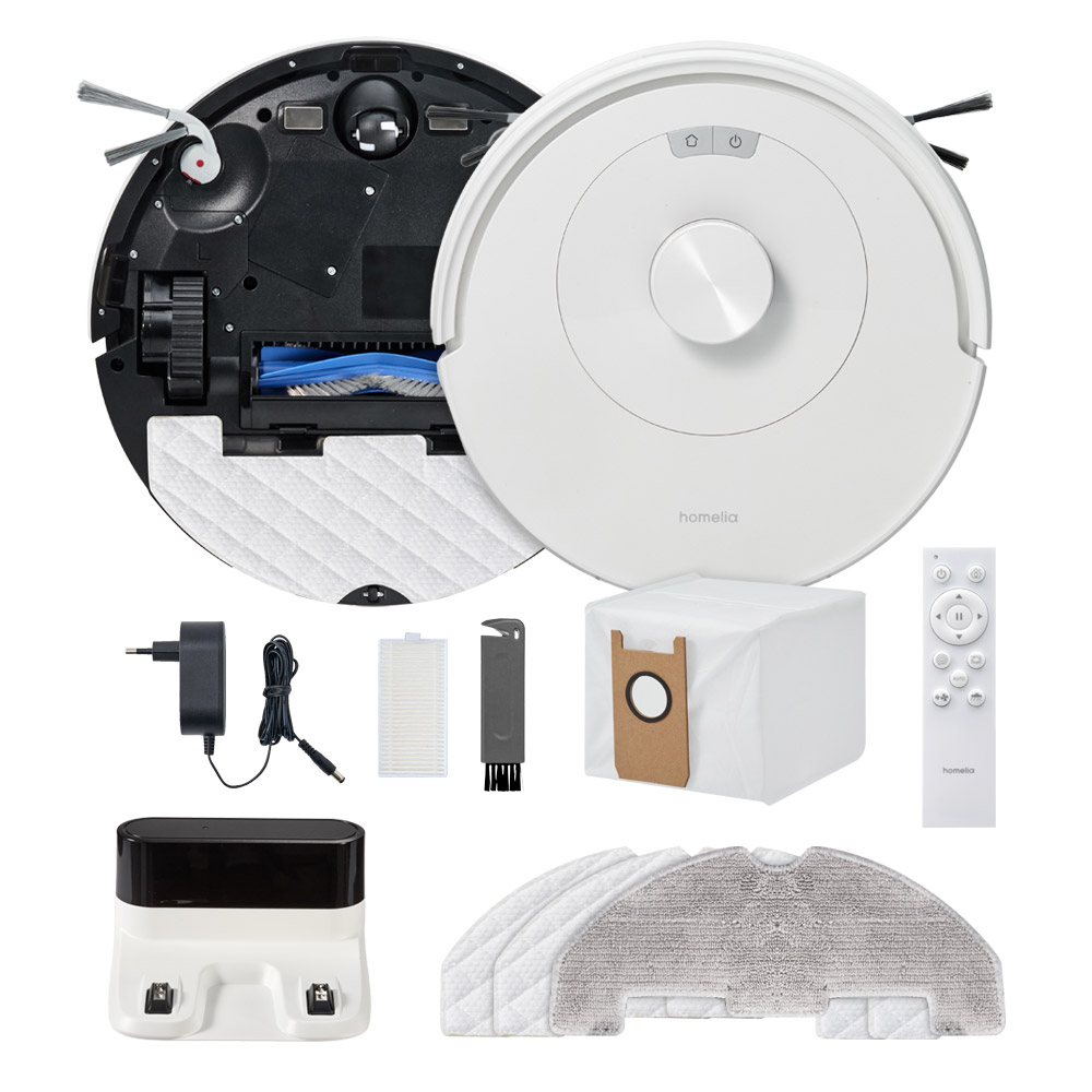 [신제품] 홈리아 로봇청소기 스마트 물걸레 청소 강력 흡입 자동충전, 화이트, 단일상품 269,800원