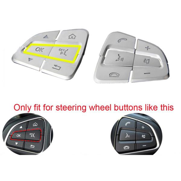 A/C 버튼 커버 오디오 스위치 에어컨 호환 Angelguoguo-자동차 핸들 노브 트림 스티커 메르세데스 벤츠 A B C E S GLC CLA CLS GLE GLS GLK 클래스 21,300원